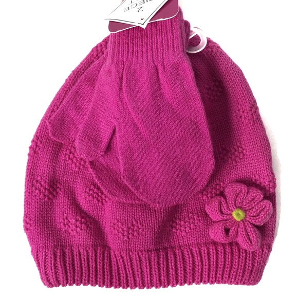 Beanie and Mitten Set - Girl Toddler 2-4 - Picture 2 of 7